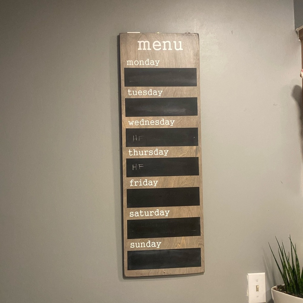 Menu Board Farmhouse Chalk